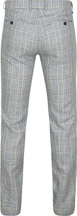Suitable Chino Lin Rutet Blå