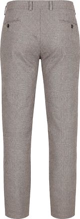 Suitable Pico Pleat Chinos Check Sand