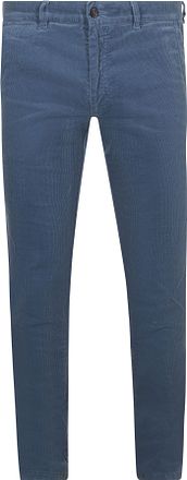 Suitable Chino Plato Corduroy Blå