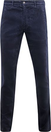 Suitable Chino Plato Corduroy Marinblå