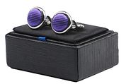 Silk Cufflinks Purple F30