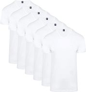 Alan Red Vermont T-Shirt V-Neck White 6 Pack