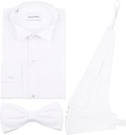 Tailcoat Package Cotton White Shirt + Waistcoat + Bow Moldau