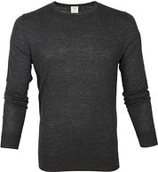 Olymp Merion Wool Pullover Level 5 Slim Fit Dark Grey