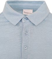 KnowledgeCotton Apparel Polo Shirt Linen Light Blue