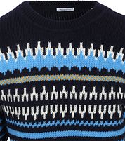 KnowledgeCotton Apparel Wol Print Donkerblauw