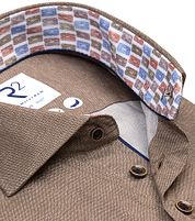 R2 Shirt Melange Brown