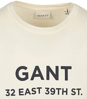 Gant T-shirt Graphic Logo Ecru