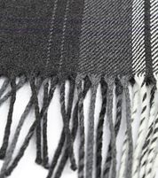 Suitable Men's Scarf Acrylic Checks Grey 21-02