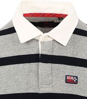 NZA Polo Cheviot Stripes Grey