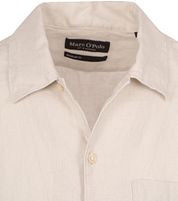 Marc O'Polo Shirt Short Sleeves Linen Ecru
