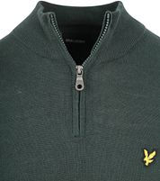 Lyle & Scott Half Zip Pullover Merino Wool Dark Green