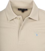 Barbour Pique Polo Shirt Beige