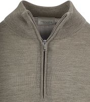 Profuomo Half Zip Pullover Merino Wool Green