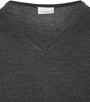 Profuomo Pullover V-Neck Merino Wool Anthracite