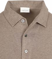 Profuomo Longsleeve Polo Shirt Luxury Basic Taupe