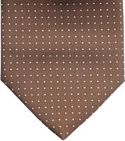Suitable Tie Silk Dots Dark Brown