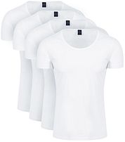 Suitable Otaru T-shirt Wide Round Neck White 4-Pack