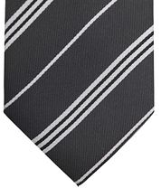 Suitable Tie Silk Stripe Anthracite