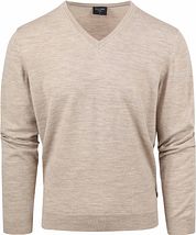 Olymp Casual Pullover Wool Beige