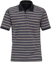 Casa Moda Polo Shirt Stripes Blue