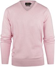 Steppin' Out Pullover Cotton Cashmere V-Neck Pink