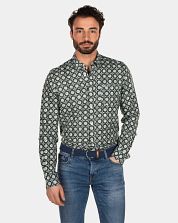 NZA Shirt Huntly Green Multicolour Blue