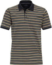 Casa Moda Polo Shirt Stripes Green