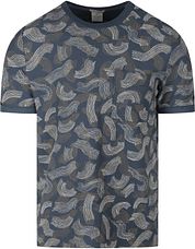 Cast Iron T Shirt Dark Blue Print