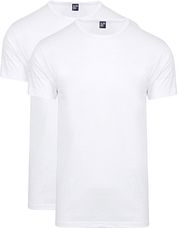 Alan Red Derby Round Neck T-shirt White 2-Pack