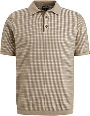Vanguard Polo Shirt Knitted Checks Beige