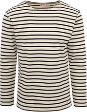 Armor-Lux Sweater Stripes Black Ecru