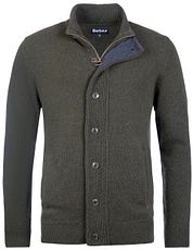 Barbour Zip Cardigan Lambswool Dark Green