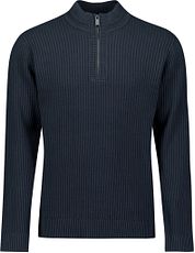 No Excess Half Zip Pullover Rib Navy