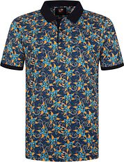 Suitable Polo Floral Dark Blue