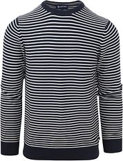 Suitable Respect Pullover Otto Dark Blue Stipe