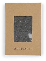 Suitable Silk Pocket Square Small Paisley Olive