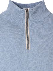 Casa Moda Halfzip Pullover Solid Light Blue