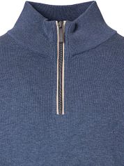 Casa Moda Halfzip Pullover Solid Blue