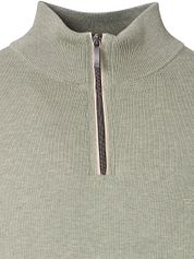 Casa Moda Halfzip Pullover Solid Light Green