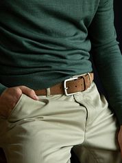 Suitable Belt Suede Leather Cognac