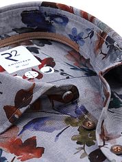 R2 Shirt Flannel Flower Print Multicolour