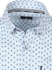 State of Art Shirt Poplin Eye Printed Stripe Grey
