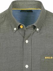 NZA Shirt James Twill Melange Olive Green