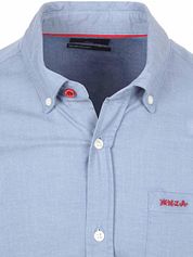 NZA Shirt James Twill Melange Blue