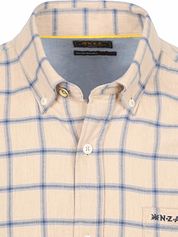 NZA Shirt Armando Flannel Checks Beige