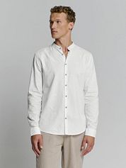 No Excess Shirt Linen Blend White