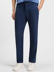 BOSS Chino Sanderson Linen Blend Dark Blue