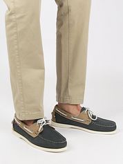 Sebago Deck Shoes Docksides Portland Navy Beige