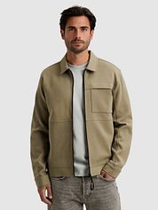 Cast Iron Overshirt Interlock Sweat Kaki